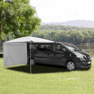 WOLWES Tendalino Auto con Panno Laterale Tendalino Camper, PU3000mm,  UPF50+, Veranda Camper, Tenda da Tetto Auto Tendalino Roulotte (Size : 200  *