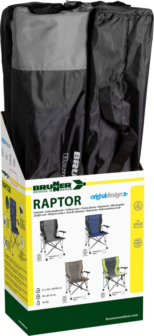 SEDIA PIEGHEVOLE RAPTOR GRIGIA BRUNNER - immagine 2