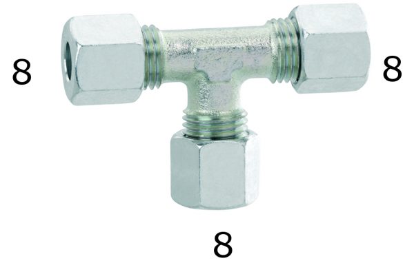 RACCORDO A T DIA 8X8X8MM