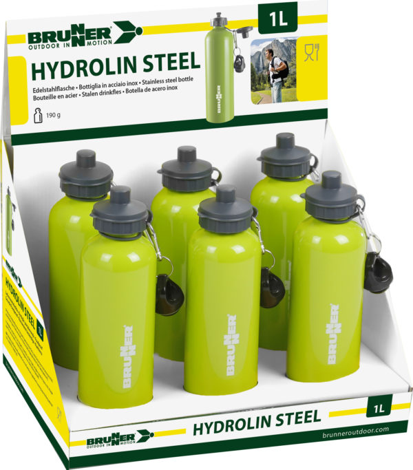 BORRACCIA HYDROLINE STEEL 1000ML   BRUNNER - immagine 2