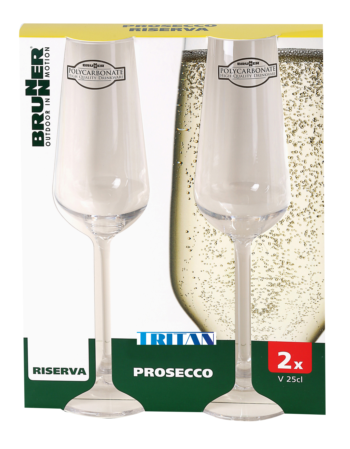 CALICI SET 2 PROSECCO GLASS RISERVA 25CL BRUNNER