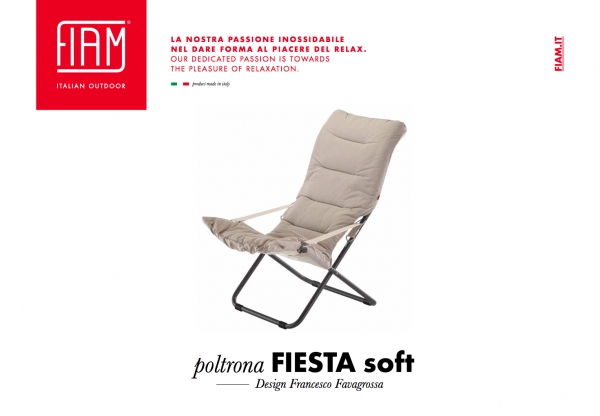 POLTRONA FIESTA SOFT OLEFINE/ACC BIANCO-BEIGE  - FIAM - immagine 2