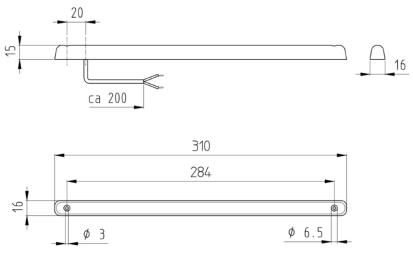 FANALE III STOP 28 LED TRANSPARENTE - immagine 2