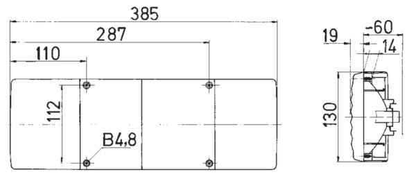 FANALE POSTERIORE 3 FUNZIONI 385X130 - immagine 2