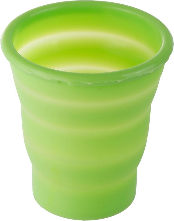BICCHIERE PIEGHEVOLE SILICONE 200ML VERDE    BRUNNER