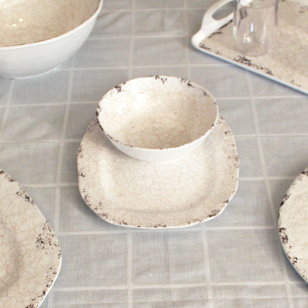 PIATTO OVALE PICCOLO BIANCO CRAQUELE    CARTAFFINI - immagine 3