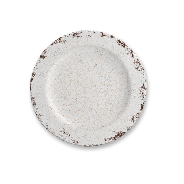 PIATTO FRUTTA 23 BIANCO CRAQUELE        CARTAFFINI