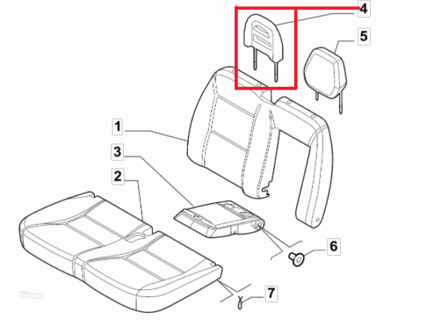 APPOGGIATESTA FIAT DUCATO E PEUGEOT BOXER 2006 735436082-735325041 - immagine 2