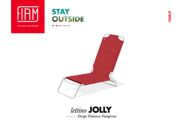 SPIAGGINA JOLLY ALU TEXIL ROSSO  - FIAM - immagine 2