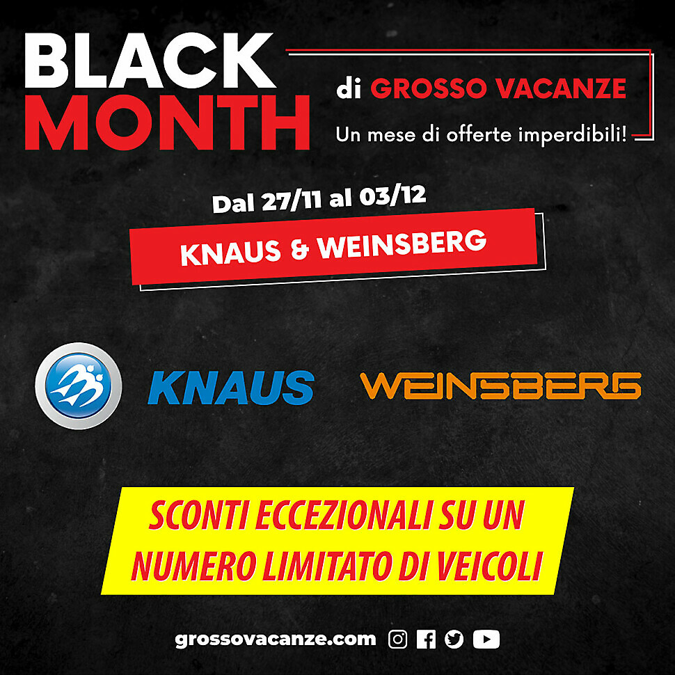 Black Month Grosso Vacanze - Quarta ed ultima settimana