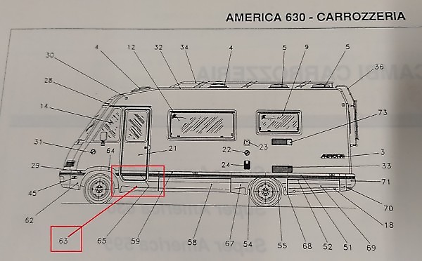 CALATA INFERIORE SOTTO PORTA CABINA GUIDA LATO SINISTRO