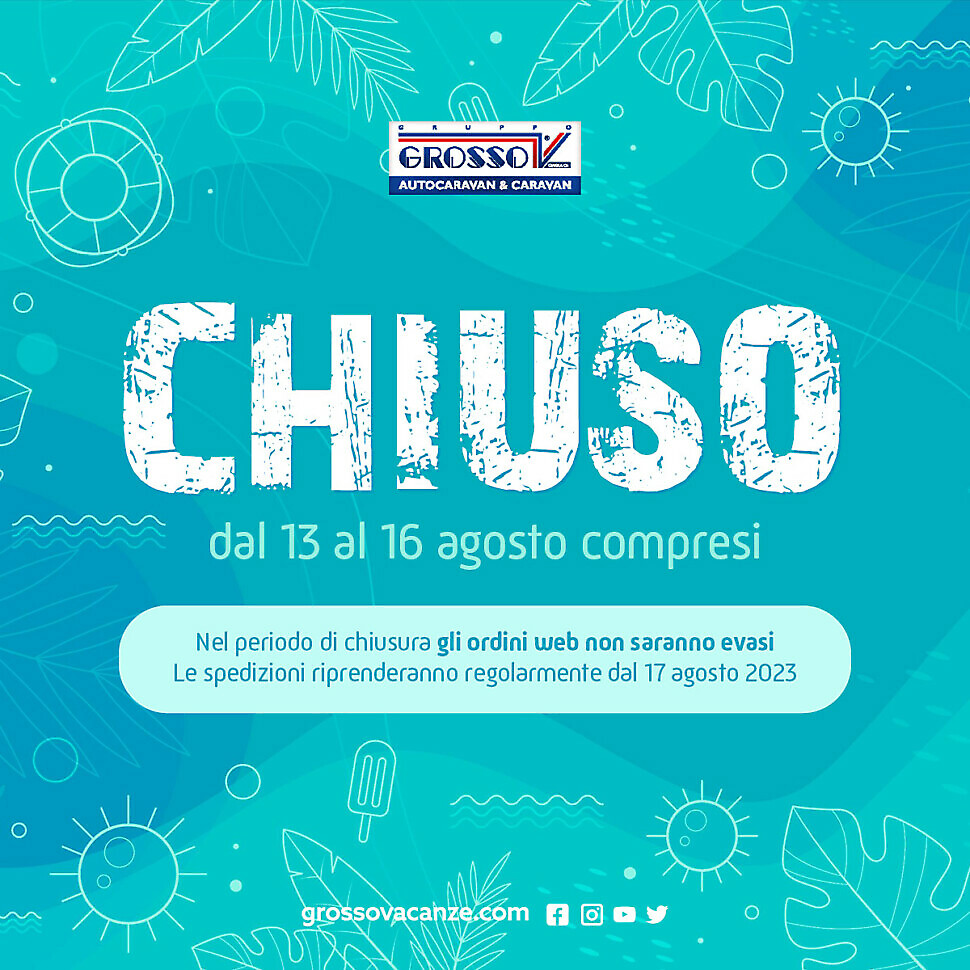 Chiusura per ferie dal 13 al 16 agosto