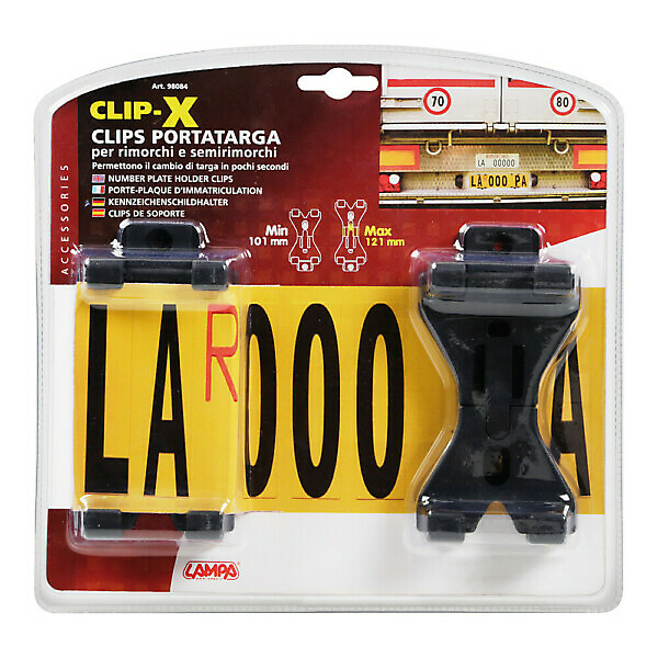 CLIPS PORTATARGA PER RIMORCHI