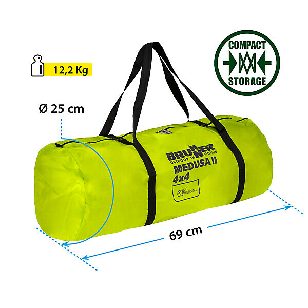 GAZEBO MEDUSA II VERDE 4X4 BRUNNER