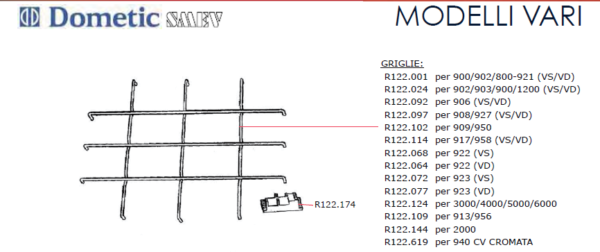 GRIGLIA PER 900-902/800-921