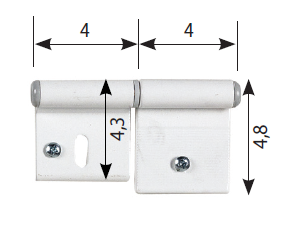 KIT CERNIERA C10 48X40 + 43X40 BIANCA