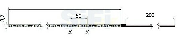 LED STRIP 12V 60LEDS/MT X ESTERNO 5MT  3000°K IP65