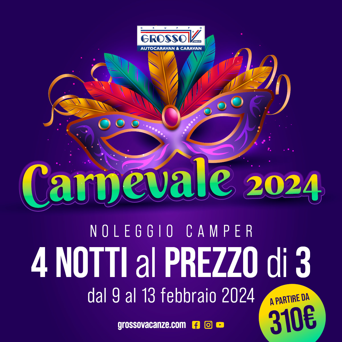 Noleggio camper - Carnevale 2024