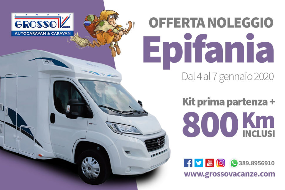 Pacchetto Noleggio EPIFANIA 2024 - 6gg - Camper Line Firenze