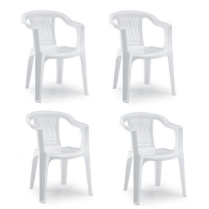 SEDIA MONOBLOCCO GIADA BIANCO SET DA 4PZ