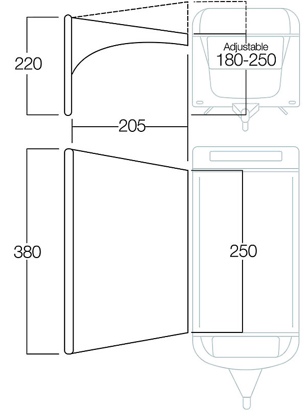 TENDA SOLE VANGO AIR BEAM SKY 250CM