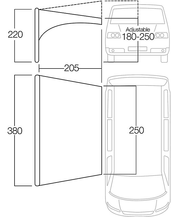 TENDA SOLE VANGO AIR BEAM SKY 250CM