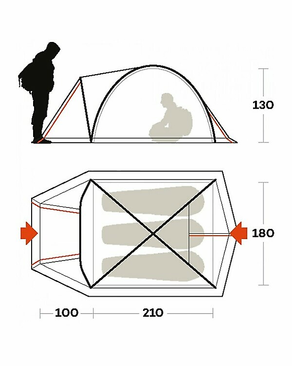 TENDA TENERE 3 VERDE FERRINO