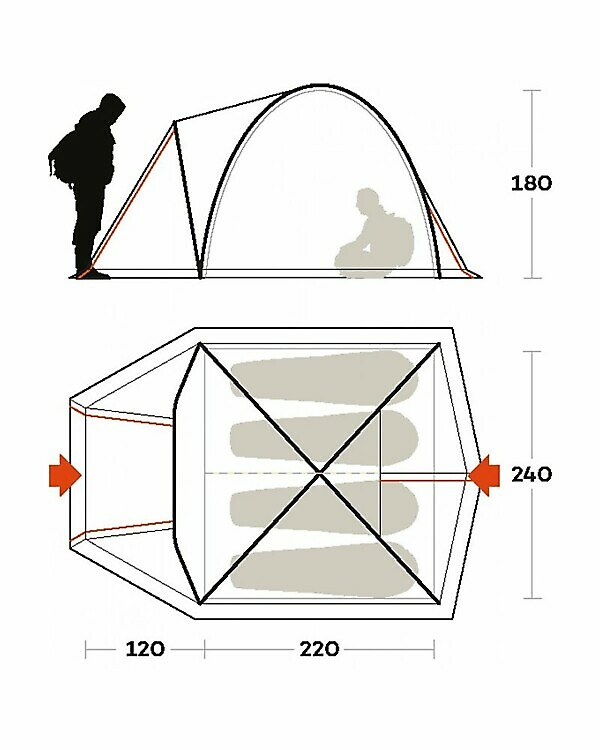 TENDA TENERE 4 VERDE FERRINO