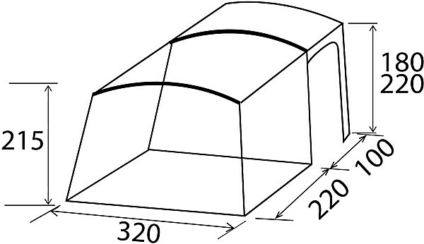 TENDA TRAILS LC AIR TECH CONN180-220 BRUNNER